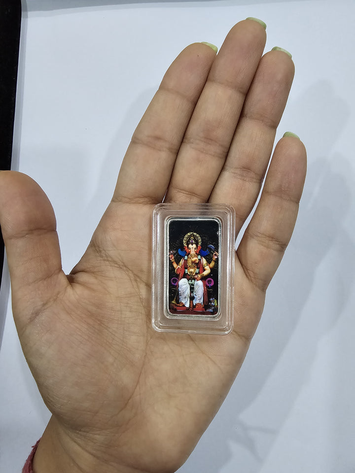 Ganpati Bappa 10 gms Rectangle Pure Silver Coin