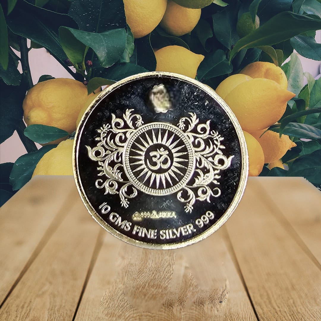 “10g 999 Pure Silver Coin with Lakshmi-Ganesha-Saraswati Engraving | Sealed Capsule Packaging for Lasting Brilliance